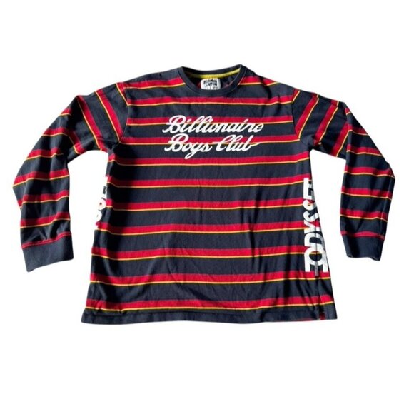 Billionaire Boys Club BBC Men's Sz XL Red Blue Yellow Striped Odyssee L/S Shirt - Picture 9 of 9